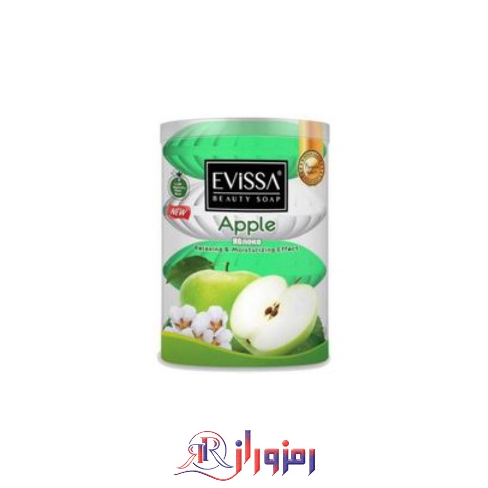 خرید و قیمت صابون اویسا Evissa رایحه سیب بسته 4 عددی،صابون اویسا Evissa رایحه سیب بسته 4 عددی